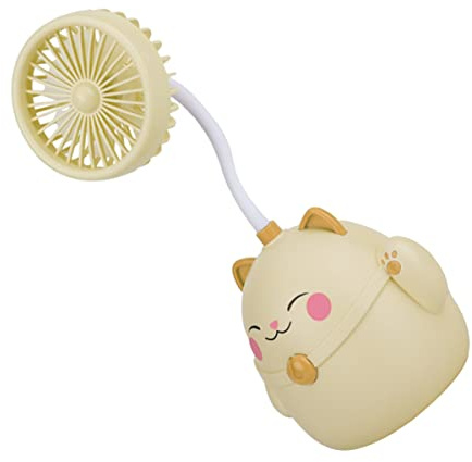 SEWOART Usb Small Fan Rechargeable Desk Fan Pen Holder Portable for Office Dorm Study Cartoon Design