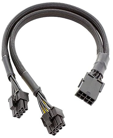 WKabnkn Fuente de alimentación para tarjeta gráfica de 8 pines hembra a 8 pines macho 6+2 pines cable de expansión 8P 2x 8P 1 2 divisores