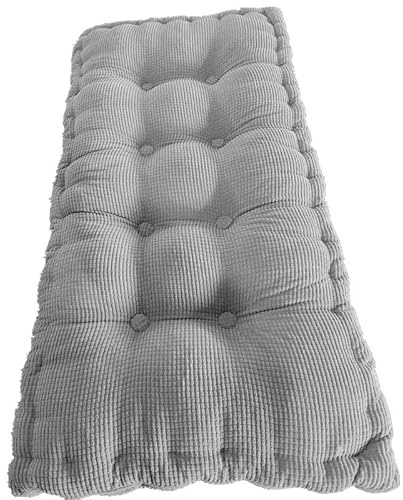 ELYSYSRL Cojín para Banco a Medida con Base Antideslizante - Cojines para Bancos Acolchada para Exterior e Interior, Jardín, Terraza, Sofá y Palets(Gris Claro,160x55x8cm)