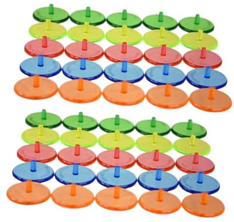 ULTECHNOVO 100 Stück Teiliges Runde Transparente Golfball markierer aus Robustem Kunststoff Leicht Einsetzbare Positionsmarkierungstools für Golf Baseball Praktische Zufällige Farbe