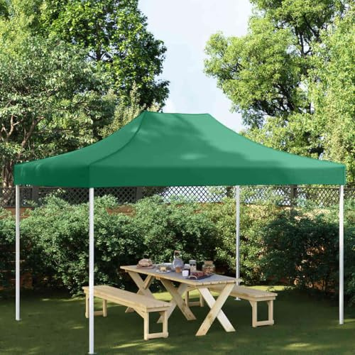 Kaloriko Partyzelt-Dach 4x3 m Grün 600D Oxford-Gewebe mit PVC-Beschichtung, UV- und wasserbeständig, Ersatzdach für Gartenpavillon, Terrassendach, Pergola, Sonnenschutz, Regenschutz, Schattenspender