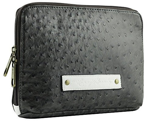 my case of beauty Original Beauty Tasche Handtasche Kosmetiktasche - veganes Leder - Straussenoptik