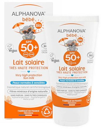 Alphanova Sun Bio, barnsolmjölk - SPF 50+, 4,4 oz.