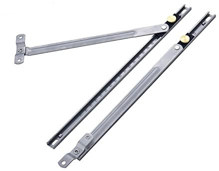 Lokatall Cerniere per finestre, 30,5 cm, in acciaio inox SUS304, per finestre con profilo in uPVC/alluminio, altezza impilabile 13 mm, 2 pezzi