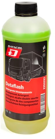 Dataflash Detergente, desengrasante bicomponente, alto poder desengrasante, desinfectante y humectante, para limpieza de todo tipo de suciedad botella de 1Litro.