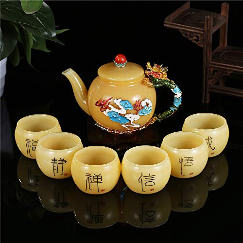 JUNNIU Porzellan-Teeservice, Blumen-Teetassen, Emaille, handgefertigt, einzigartig, Schmetterlings-Rose, Keramik-Tee-Sets für blühenden Tee, lose Teeblätter, Geschenkbox, E (F) (I) Decoration