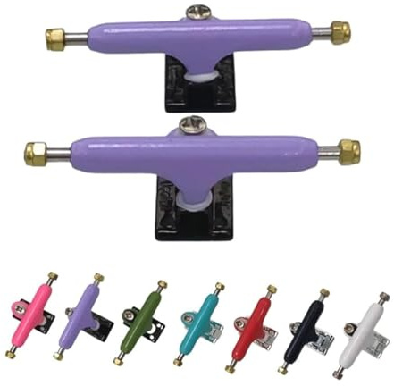 Leefai Pro Fingerboard Trucks (Achsen) 34mm G3 7 Colors Hanger Inverted Style- Pro Mini Finger Skateboard Truck with Single Axles and Pivot Cups-Hanger Color (lila)