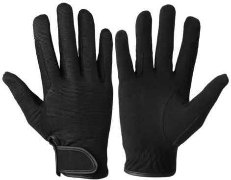 MiOYOOW Reithandschuhe, Atmungsaktive Touchscreen Handschuhe, rutschfeste Fahrradhandschuhe, Fahrhandschuhe für Damen und Herren