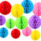 Paquete de 12 bolas de papel de seda arcoíris, decoración de bolas de panal, decoraciones de fiesta cumpleaños infantiles decoración colorida carnaval escaparate, fiestas (15 cm y 20 cm)