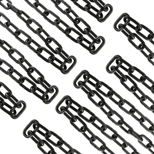 AKOLAFE 29.5 ft Long Black Chain Link 5/32 Heavy Duty Chain Bulk Metal Decorative Chain for Hanging Plants, Basket, Picture Carbon Steel Gate Chain for Outdoor Fence, Punching Bag, Clothes, Dog Leash