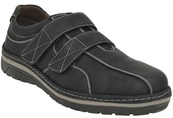 Pegasus Men's Wide Fit Shoe Touch Fasten Comfortable & Casual Black 9