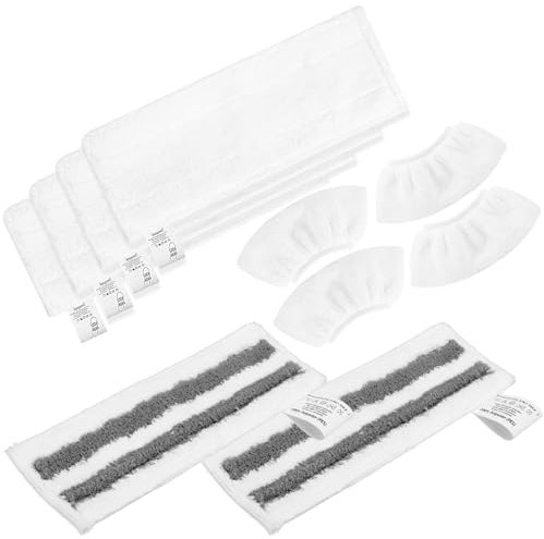 10 Paños de Microfibra Compatibles con Limpiador a Vapor Kärcher Easyfix SC 1 SC 2 SC 3 SC 4 SC 5, Paños Lavables para Todo Tipo de Superficies Lisas (6 Boquillas de Suelo + 4 Boquillas de Mano)