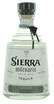 Sierra Milenario Fumado (1 x 700 ml) – geräucherter Blanco Tequila aus 100 % Blaue Weber Agave – hergestellt in Mexiko – ideal für den Pur-Genuss oder Cocktails – 41,5 % Alk.