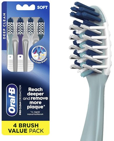Oral-B Pro-Health Toothbrush, All-in-One, 4 Count, Color may vary