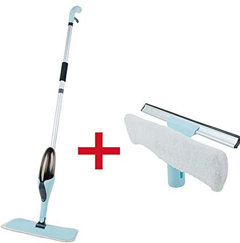 BNMHGLFT Trapeador para La Limpieza del Hogar Uso Múltiple Fregona con Agua Spray Limpieza del Piso De Madera Fregonas Giratorias Mango Largo Fregona Limpia para Herramientas De Limpieza del Hogar
