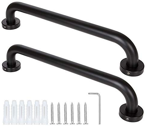ASelected 2 Pack Grab Rails Bath Shower 16 Inch (40cm) Safety Support - Black