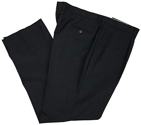 Pantaloni Uomo Classici in Pura Lana di Tasmania ANGELICO Gamba Larga con Pens (50 - Grigio Scuro)