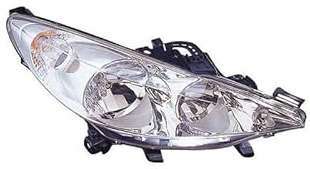 Repiauto Phare avant droit H7/H1 compatible avec Peugeot 207 depuis 2006