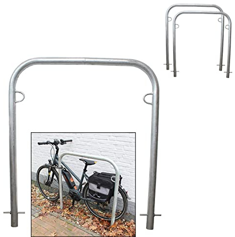 2x Fahrradanlehnbügel zum Einbetonieren 990mm breit Fahrradständer Anlehnbügel Anlehnständer Poller Ständer feuerverzinkt Fahrradständer Fahrrad Ständer
