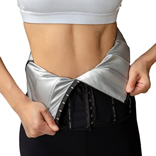 Hugyue Bauchweggürtel Waist Trainer Bauchgürtel Schwitzgürtel zum Abnehmen, Taille Trimmer Sport Waisttrainer Taillenformer Fitnessgürtel für Damen Gewichtsverlust Fettverbrennung