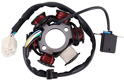 WOOSTAR 6 Bobina 5 Cables Estator Magnético Encendido Reemplazo para GY6 50cc 70cc 90cc 110cc 125cc ATV 4 Wheeler Quad Pocket Bike (Enchufe Hembra)