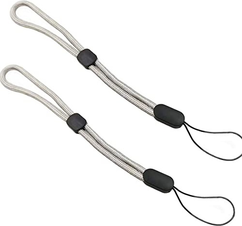 Lot de 2 dragonnes pour gameboy Advance Pocket Color PS3 Move Motion PSP 1000 2000 3000 pour télécommande PS Vita Wii 3DS 2DS Move (gris-2 pièces)