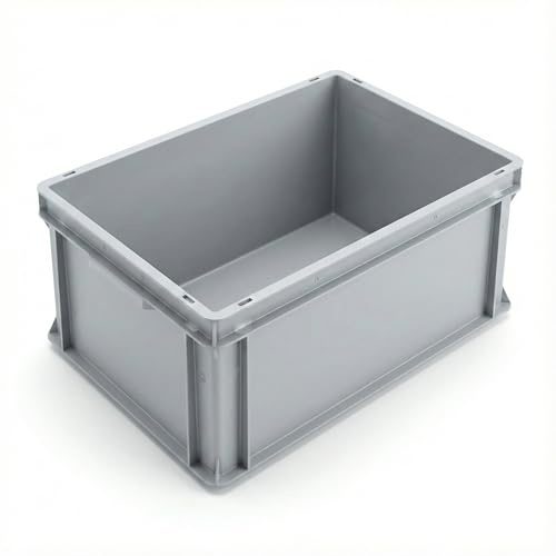 Horison Industries 5 pcs - 40L Euro Box, Euro Container Plastic Crate, Crates Storage Boxes, Stacking Crates, Storage Boxes, Van Storage Boxes, Plastic Storage Crate,Plastic Milk Crates, 600x400x220mm