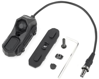 NECARL ModButton Remote Pressure Switch, Dual Function Weapon Light Switch with SF Plug for M300/M600 Tactical Flashlights, Fit for 20mm Picatinny Mlok Keymod Rail