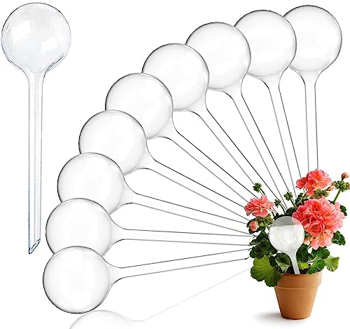 LATRAT Latrt 12 stycken små vattenkulor, 13 x 5 cm vattendispenser bollar bevattning självbevattning växter blommor, automatiska bevattningskulor bevattning (12)