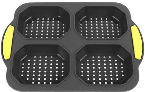 Molde para de Silicona, Molde para Pan Francés de 4 Rejillas, Apto para Lavavajillas, Antiadherente, para Panecillos para Perros Calientes, para Hornear en Casa,