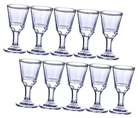 PRETYZOOM 10stücke Glas Schnapsbecher Kleine Weinbecher Für Party Hochzeit Geburtstag Picknick Schnapskelch Weißweinbecher Transparenter Schnapsbecher Highball