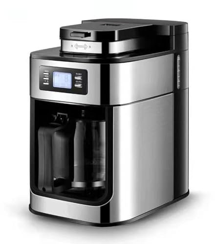 Automatic Espresso Coffee Machine| 3 Levels of Concentration Adjustment| Built-In & Adjustable Espresso Bean Grinder | Stainless steel Maker|Coffee Pot