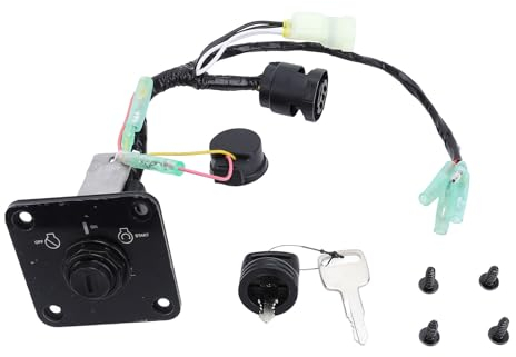 Außenbord-Schlüsselschalter-Panel, Außenbord-Schlüsselschalter-Panel 63D 82570 21 Einzel-Zündschalter-Panel mit Schlüssel für Außenborder