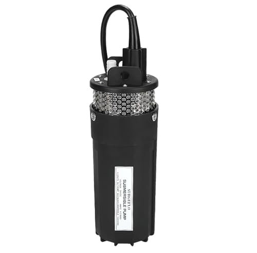1pcs 12V 24V 220V for Solar Energy Panels 6L/min Small Mini Lift=70m Deep Well Submersible Pump Electric Water Transfer Pumps(12V,Black)