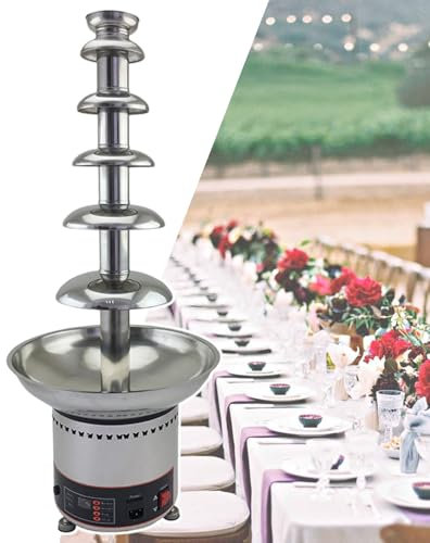 Fonduta Di Cioccolato Da Tavolo Per Matrimoni, Macchina Per La Tempera Della Fontana Di Cioccolato Di Grande Capacità, Macchina Per La Produzione Di Cioccolato Liquido,6tiers-220V