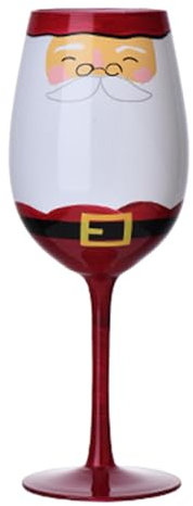 Bicchieri da vino natalizi, calici da vino colorati, a stelo lungo, per vino rosso e bianco, set di bicchieri da vino con stelo per matrimonio, anniversario, regalo di compleanno