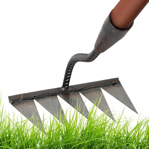 Râteau à mauvaises herbes, râteau de jardin | Râteau d'aménagement paysager portable en fer pour pelouse, mangualise, feuilles de jardin, sucre de jardin, outils à main pour jardin
