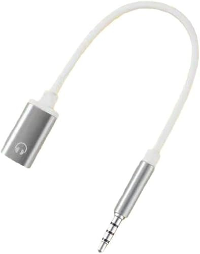 Silver 3.5mm Male to Type-c Female Audio Cable Cord,Type C Adapter to 3.5mm Headphone Stereo Cord,Analog Cable Type-C Converter Earphone Adapter for MP3 Players,CD Players,Smartphone,Laptops,Tablets