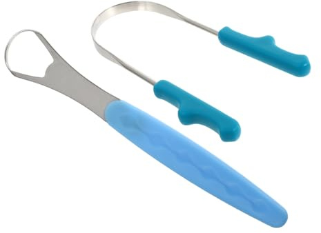 DEARMAMY Raschietto Per Lingua Riutilizzabile Strumento Per Pulizia Della Lingua e Igiene Orale Quotidiana Spazzolino Per Forma u in Acciaio Inossidabile