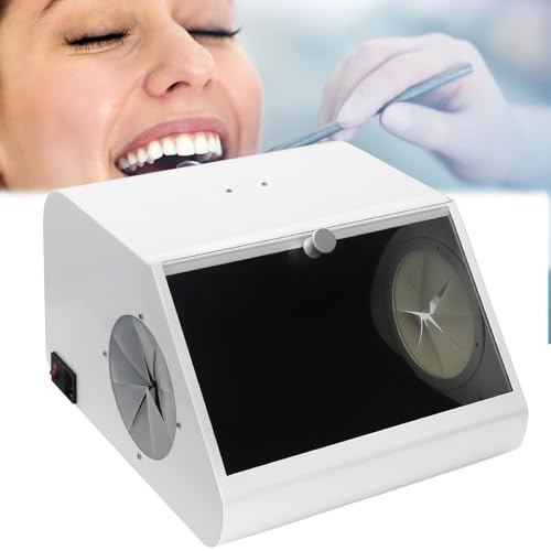 Sandblasting Box, Lab Sandblaster Dusts Collector,Sandblasting Protector Dusts Collector Vacuum Dust Extractor, LED Light Source,Large Window Dust Frees Sandblastings Cabinet