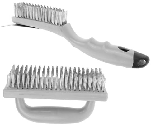 COLLBATH 2 pièces Brosse Gril Inoxydable Multifonctionnelle Nettoyant Plancha BBQ et Portable pour Nettoyage Puissant des Grills et Accessoires Barbecue