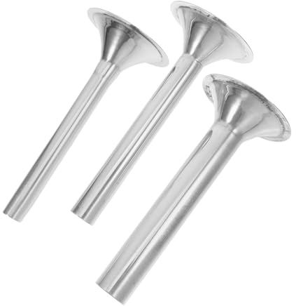 Milisten Accessori per Tritacarne 10-12 3 Tubi di Riempimento in Acciaio Inossidabile da 1,5-2-2,5 Cm per Insaccatrici, Facile Inserimento Carne in Involucri, per Salsicce e Snack