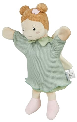 Sterntaler Handpuppe Waldfee aus weichem Flausch, Kinder- und Babyspielzeug, Kopf wattiert mit Polyesterwatte, 33 × 27 × 7 cm – eisgrün