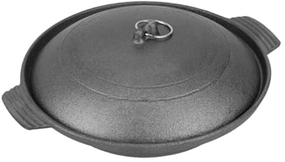 OSALADI 18cm Cast Iron Claypot Rice Pot for Braised Chicken, Heat-Resistant Casserole Pot with Lid, Sturdy Home Claypot for Stove and Oven Cooking