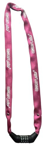 Zahlen-Kettenschloss ZKS120 pink, Länge 1200 mm, 4 Walzen