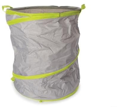 Perel Gartensack, faltbar, 85 l, Griffe, grau/limone, ultrastark