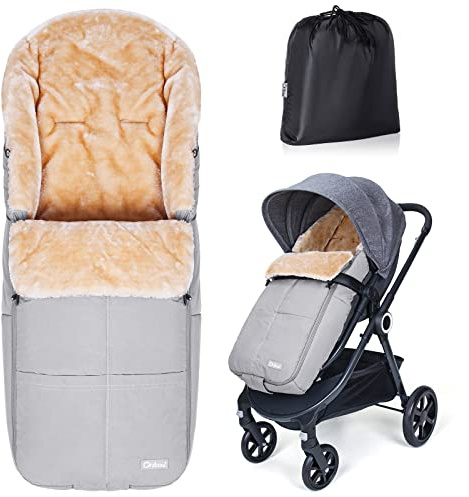 Orzbow Chanceliere Bebe Poussette, Fermeture Éclair, Imitation Mouton