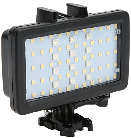 Undervattensvideoljus, IPX8 40 Meter Vattentät RGB 8 Ljuslägen Undervattensljus Dyklampa, 72 Lamppärlor Uppladdningsbar Kamera LED-fotovideofyllningslampa, för Hero 9/7/6/5 Action Cam