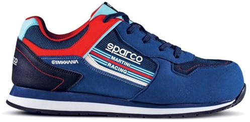 Sparco - Gymkhana Martini - ESD S1PS SR FO HRO - Scarpe Antinfortunistiche Leggere - Metal Free - Suola Antiscivolo - Calzatura di Sicurezza - Stile Sneakers e livrea Ufficiale Martini Racing - 42 EU