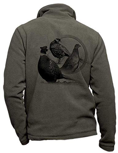 Personalisierte Fasan Khaki-Fleece-Jagdjacke - Größe M Jagdbekleidung